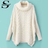 witte gebreide sweater